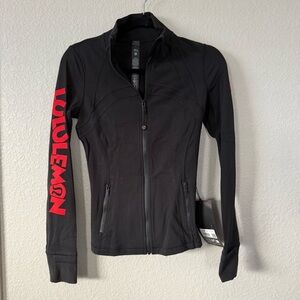 Disney x Lululemon Black Define Nulu Jacket with Red Accents Size 4 NEW